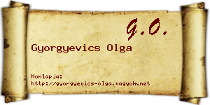 Gyorgyevics Olga névjegykártya