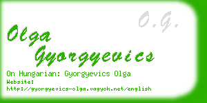 olga gyorgyevics business card